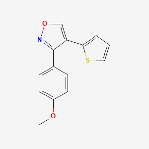 molecular formula C14H11NO2S B11059164 3-(4-Methoxyphenyl)-4-(2-thienyl)isoxazole 