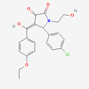 5-(4-chlorophenyl)-4-[(4-ethoxyphenyl)carbonyl]-3-hydroxy-1-(2-hydroxyethyl)-1,5-dihydro-2H-pyrrol-2-one