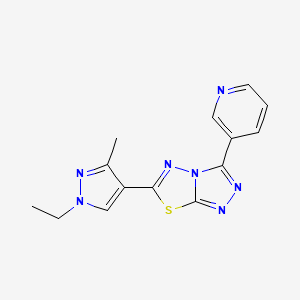 3-[6-(1-Ethyl-3-methylpyrazol-4-yl)-[1,2,4]Triazolo[3,4-b][1,3,4]thiadiazol-3-yl]pyridine