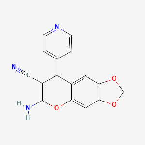 6-amino-8-(pyridin-4-yl)-8H-[1,3]dioxolo[4,5-g]chromene-7-carbonitrile