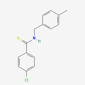 molecular formula C15H14ClNS B11059214 4-chloro-N-(4-methylbenzyl)benzenecarbothioamide 