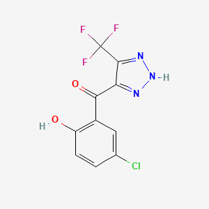 (5-chloro-2-hydroxyphenyl)[4-(trifluoromethyl)-1H-1,2,3-triazol-5-yl]methanone