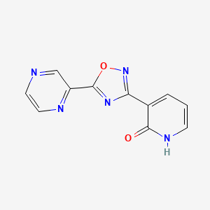 3-[5-(pyrazin-2-yl)-1,2,4-oxadiazol-3-yl]pyridin-2(1H)-one