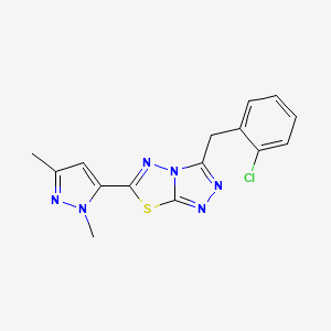 3-(2-chlorobenzyl)-6-(1,3-dimethyl-1H-pyrazol-5-yl)[1,2,4]triazolo[3,4-b][1,3,4]thiadiazole