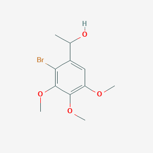 molecular formula C11H15BrO4 B11059272 1-(2-Bromo-3,4,5-trimethoxyphenyl)ethanol 