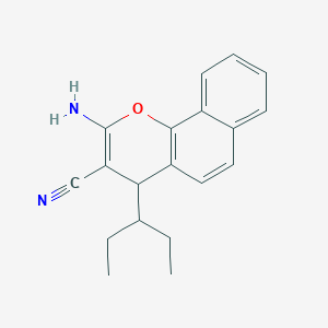 2-amino-4-(pentan-3-yl)-4H-benzo[h]chromene-3-carbonitrile