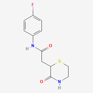 N-(4-fluorophenyl)-2-(3-oxothiomorpholin-2-yl)acetamide