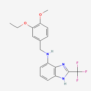 N-(3-ethoxy-4-methoxybenzyl)-2-(trifluoromethyl)-1H-benzimidazol-7-amine