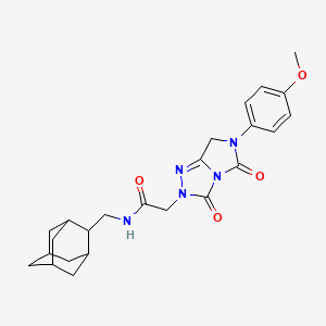 N-(Adamantan-2-ylmethyl)-2-[6-(4-methoxyphenyl)-3,5-dioxo-6,7-dihydro-3H-imidazo[5,1-C][1,2,4]triazol-2(5H)-YL]acetamide