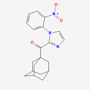 molecular formula C20H21N3O3 B11059368 1-adamantyl[1-(2-nitrophenyl)-1H-imidazol-2-yl]methanone 