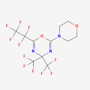 molecular formula C11H8F11N3O2 B11059393 2-(morpholin-4-yl)-6-(pentafluoroethyl)-4,4-bis(trifluoromethyl)-4H-1,3,5-oxadiazine 