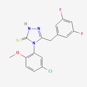 molecular formula C16H12ClF2N3OS B11059418 C16H12ClF2N3OS 