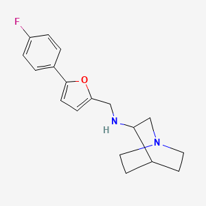 N-{[5-(4-fluorophenyl)furan-2-yl]methyl}-1-azabicyclo[2.2.2]octan-3-amine