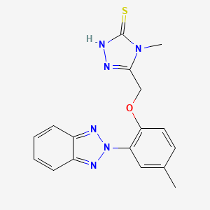 5-{[2-(2H-benzotriazol-2-yl)-4-methylphenoxy]methyl}-4-methyl-4H-1,2,4-triazole-3-thiol