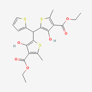 Diethyl 5,5'-(thiophen-2-ylmethanediyl)bis(4-hydroxy-2-methylthiophene-3-carboxylate)