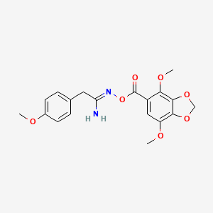 molecular formula C19H20N2O7 B11059488 (1Z)-N'-{[(4,7-dimethoxy-1,3-benzodioxol-5-yl)carbonyl]oxy}-2-(4-methoxyphenyl)ethanimidamide 