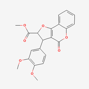 methyl 3-(3,4-dimethoxyphenyl)-4-oxo-2,3-dihydro-4H-furo[3,2-c]chromene-2-carboxylate