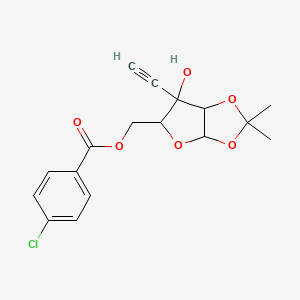 5-O-[(4-chlorophenyl)carbonyl]-3-C-ethynyl-1,2-O-(1-methylethylidene)pentofuranose