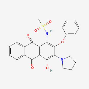 N-[4-hydroxy-9,10-dioxo-2-phenoxy-3-(pyrrolidin-1-yl)-9,10-dihydroanthracen-1-yl]methanesulfonamide