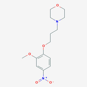 molecular formula C14H20N2O5 B11059516 4-[3-(2-Methoxy-4-nitrophenoxy)propyl]morpholine 