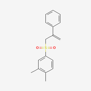 molecular formula C17H18O2S B11059519 1,2-Dimethyl-4-[(2-phenylprop-2-en-1-yl)sulfonyl]benzene 