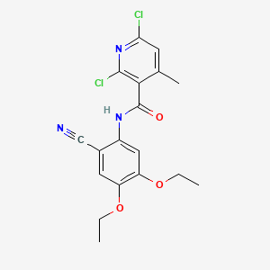 molecular formula C18H17Cl2N3O3 B11059537 2,6-dichloro-N-(2-cyano-4,5-diethoxyphenyl)-4-methylpyridine-3-carboxamide 