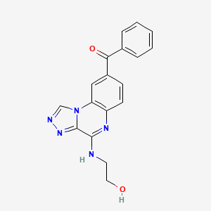 {4-[(2-Hydroxyethyl)amino][1,2,4]triazolo[4,3-a]quinoxalin-8-yl}(phenyl)methanone