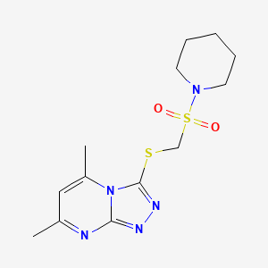 5,7-Dimethyl-3-{[(piperidin-1-ylsulfonyl)methyl]sulfanyl}[1,2,4]triazolo[4,3-a]pyrimidine