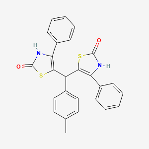 5,5'-[(4-methylphenyl)methanediyl]bis(4-phenyl-1,3-thiazol-2(3H)-one)