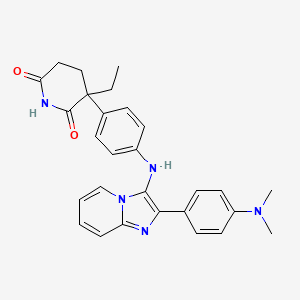 3-[4-({2-[4-(Dimethylamino)phenyl]imidazo[1,2-a]pyridin-3-yl}amino)phenyl]-3-ethylpiperidine-2,6-dione