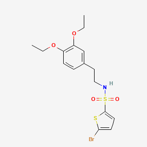 molecular formula C16H20BrNO4S2 B11059611 5-bromo-N-[2-(3,4-diethoxyphenyl)ethyl]thiophene-2-sulfonamide 