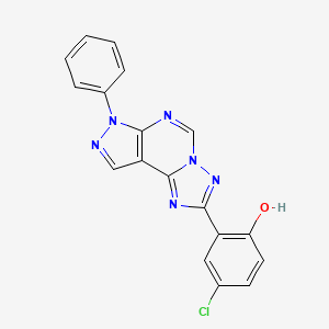 4-chloro-2-(7-phenyl-7H-pyrazolo[4,3-e][1,2,4]triazolo[1,5-c]pyrimidin-2-yl)phenol