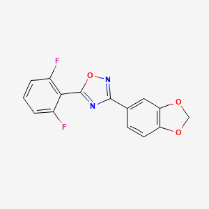 3-(1,3-Benzodioxol-5-yl)-5-(2,6-difluorophenyl)-1,2,4-oxadiazole