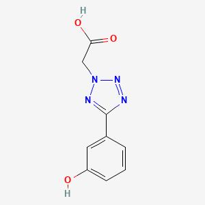 molecular formula C9H8N4O3 B11059638 [5-(3-hydroxyphenyl)-2H-tetrazol-2-yl]acetic acid 