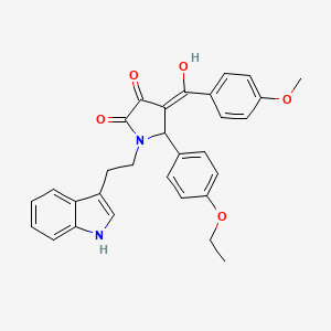 molecular formula C30H28N2O5 B11059641 5-(4-ethoxyphenyl)-3-hydroxy-1-[2-(1H-indol-3-yl)ethyl]-4-[(4-methoxyphenyl)carbonyl]-1,5-dihydro-2H-pyrrol-2-one 