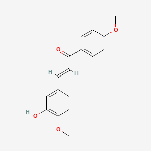 molecular formula C17H16O4 B11059662 (E)-3-(3-hydroxy-4-methoxyphenyl)-1-(4-methoxyphenyl)prop-2-en-1-one 