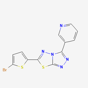 6-(5-Bromothiophen-2-yl)-3-(pyridin-3-yl)[1,2,4]triazolo[3,4-b][1,3,4]thiadiazole