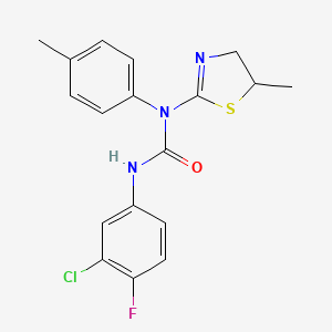 N'-(3-Chloro-4-fluorophenyl)-N-(5-methyl-4,5-dihydro-1,3-thiazol-2-yl)-N-(4-methylphenyl)urea