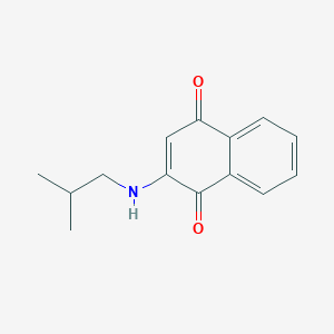 molecular formula C14H15NO2 B11059729 2-[(2-Methylpropyl)amino]naphthalene-1,4-dione CAS No. 92248-18-5