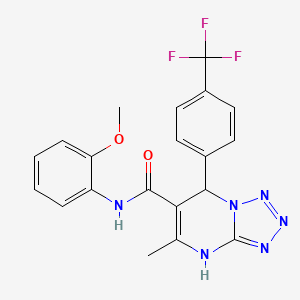 molecular formula C20H17F3N6O2 B11059743 N-(2-methoxyphenyl)-5-methyl-7-[4-(trifluoromethyl)phenyl]-4,7-dihydrotetrazolo[1,5-a]pyrimidine-6-carboxamide 