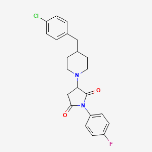 3-[4-(4-Chlorobenzyl)piperidin-1-yl]-1-(4-fluorophenyl)pyrrolidine-2,5-dione