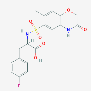 4-fluoro-N-[(7-methyl-3-oxo-3,4-dihydro-2H-1,4-benzoxazin-6-yl)sulfonyl]phenylalanine