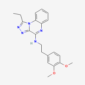 molecular formula C21H23N5O2 B11059802 N-[2-(3,4-dimethoxyphenyl)ethyl]-1-ethyl[1,2,4]triazolo[4,3-a]quinoxalin-4-amine 