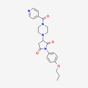 1-(4-Propoxyphenyl)-3-[4-(pyridin-4-ylcarbonyl)piperazin-1-yl]pyrrolidine-2,5-dione