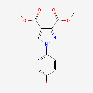 molecular formula C13H11FN2O4 B11059832 dimethyl 1-(4-fluorophenyl)-1H-pyrazole-3,4-dicarboxylate 