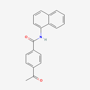 molecular formula C19H15NO2 B11059835 4-acetyl-N-(naphthalen-1-yl)benzamide 