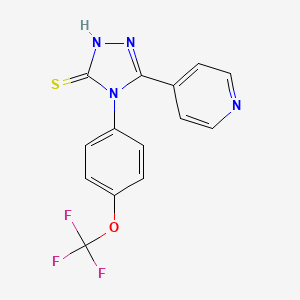 5-(Pyridin-4-yl)-4-[4-(trifluoromethoxy)phenyl]-1,2,4-triazole-3-thiol