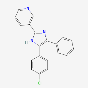 3-[5-(4-chlorophenyl)-4-phenyl-1H-imidazol-2-yl]pyridine