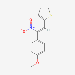 molecular formula C13H11NO3S B11059884 2-[(Z)-2-(4-methoxyphenyl)-2-nitroethenyl]thiophene 