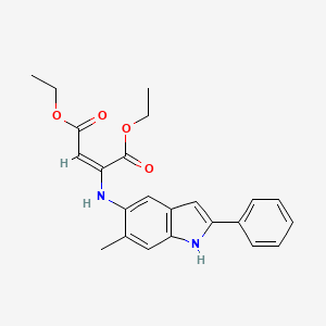 diethyl (2E)-2-[(6-methyl-2-phenyl-1H-indol-5-yl)amino]but-2-enedioate